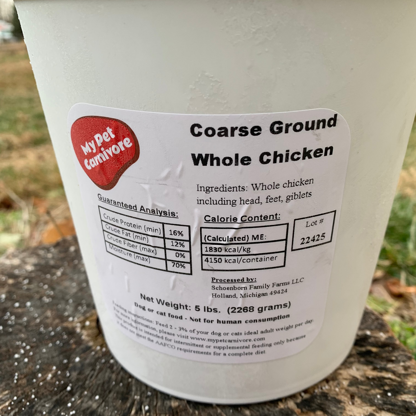 5 LB. Coarse Ground Whole Chicken