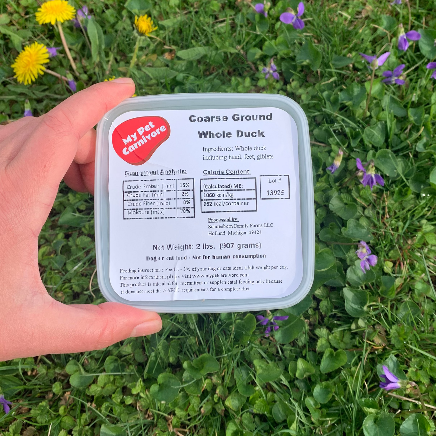 Coarse Ground Whole Duck-2 LB.