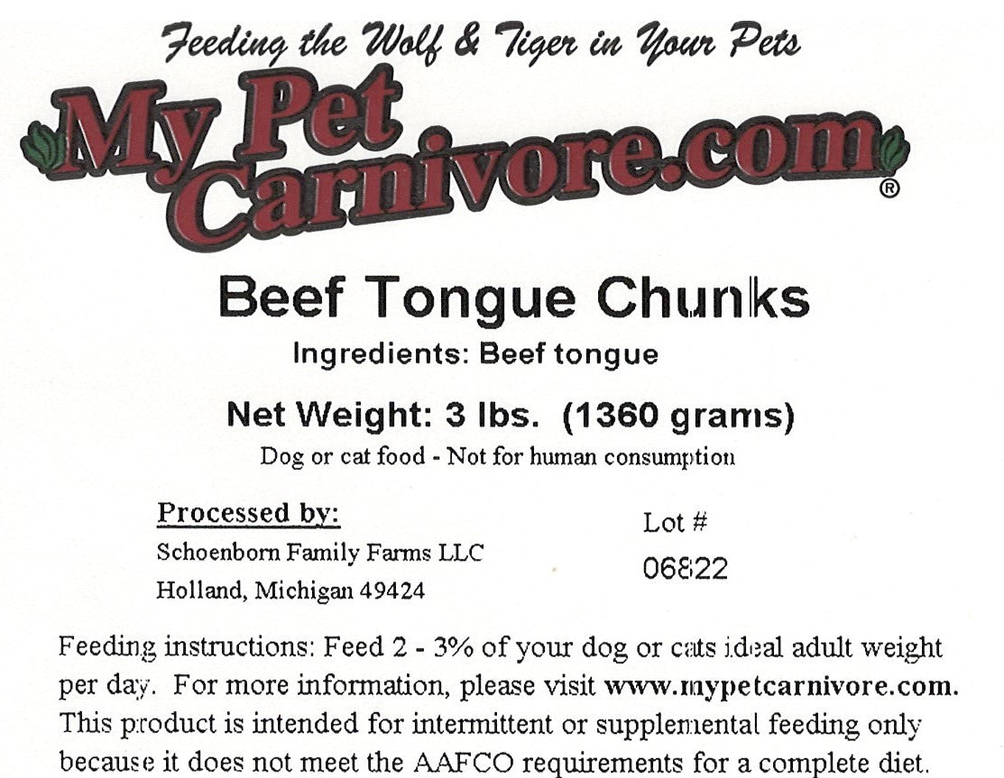 Beef Tongue Chunks-3 LB.