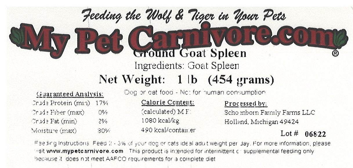 Ground Goat Spleen-1 LB.