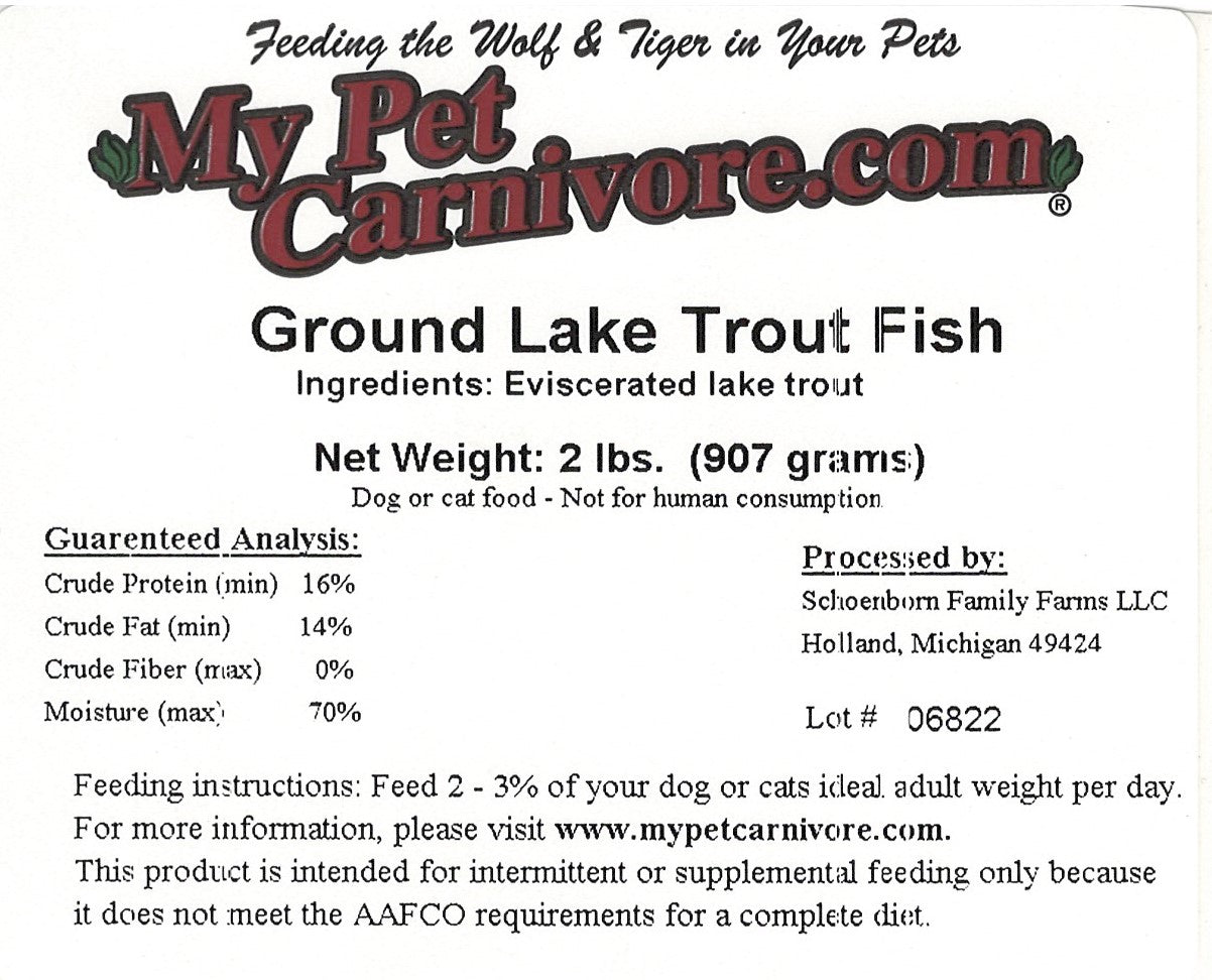 Ground Lake Trout Fish-2 LB.