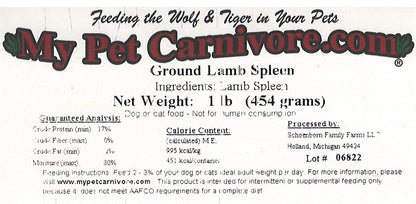 Ground Lamb Spleen-1 LB.