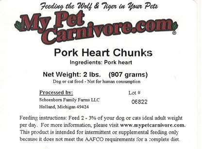 Pork Heart Chunks-2 LB.