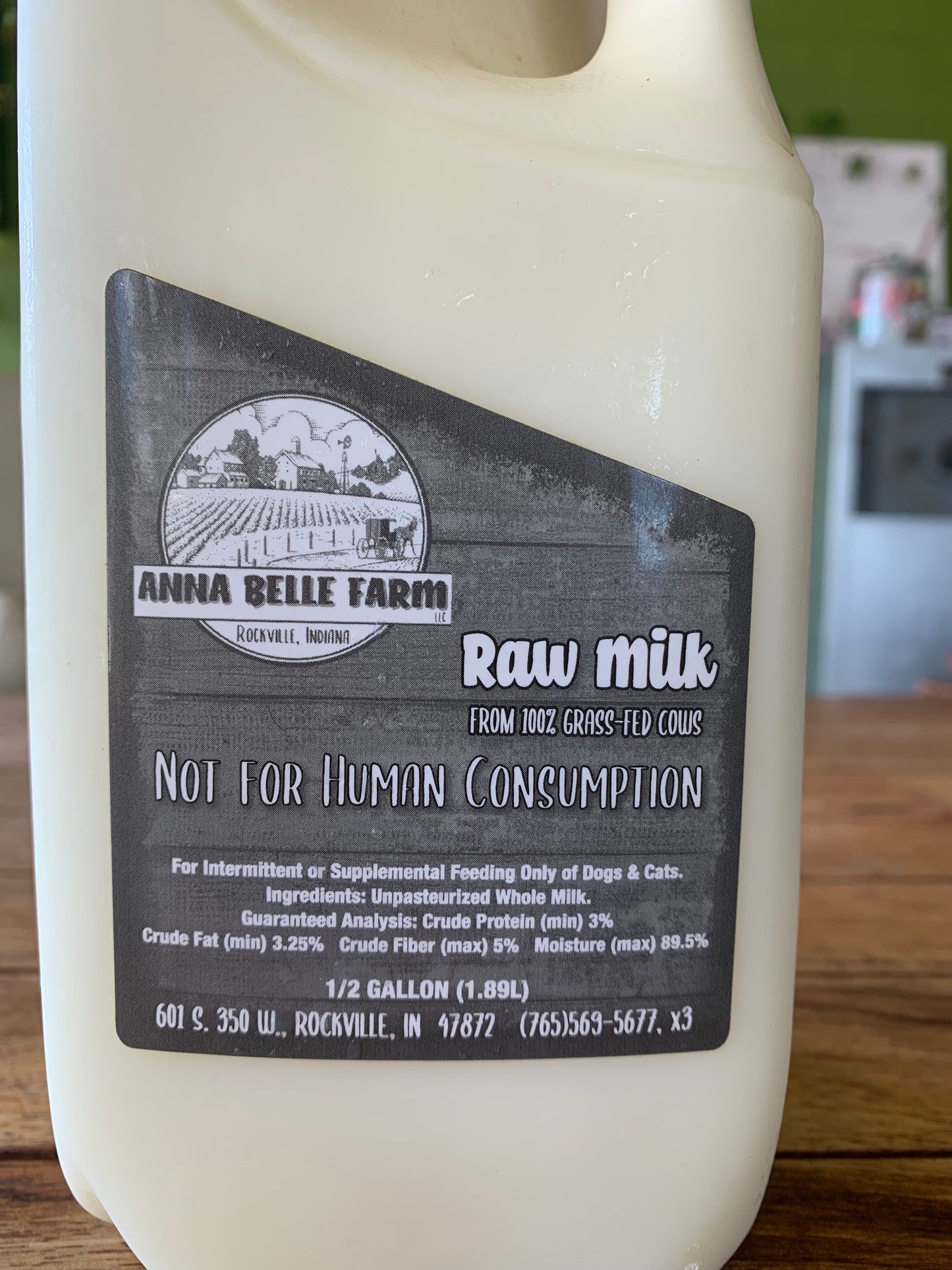 1/2 Gallon-Unpasturized Cow Milk