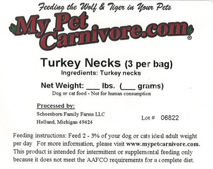 Whole Turkey Necks-3 pack