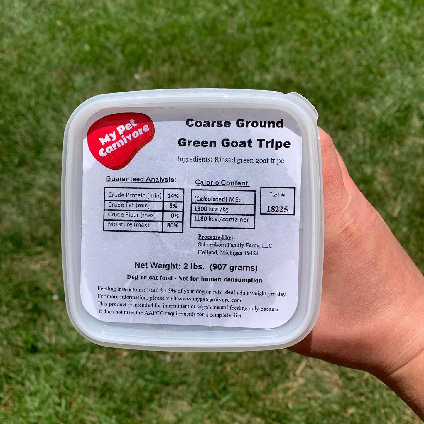 Ground Green Goat Tripe- 2 LB