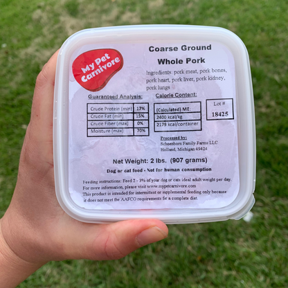 Coarse Ground Whole Pork-2 LB.