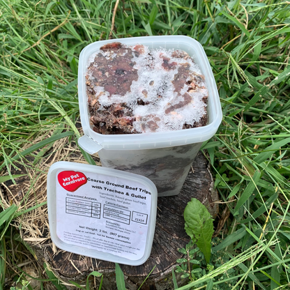 Coarse Ground Beef Tripe with Trachea and Gullet-2 LB.