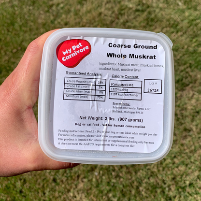 Coarse Ground Whole Muskrat-2 LB.