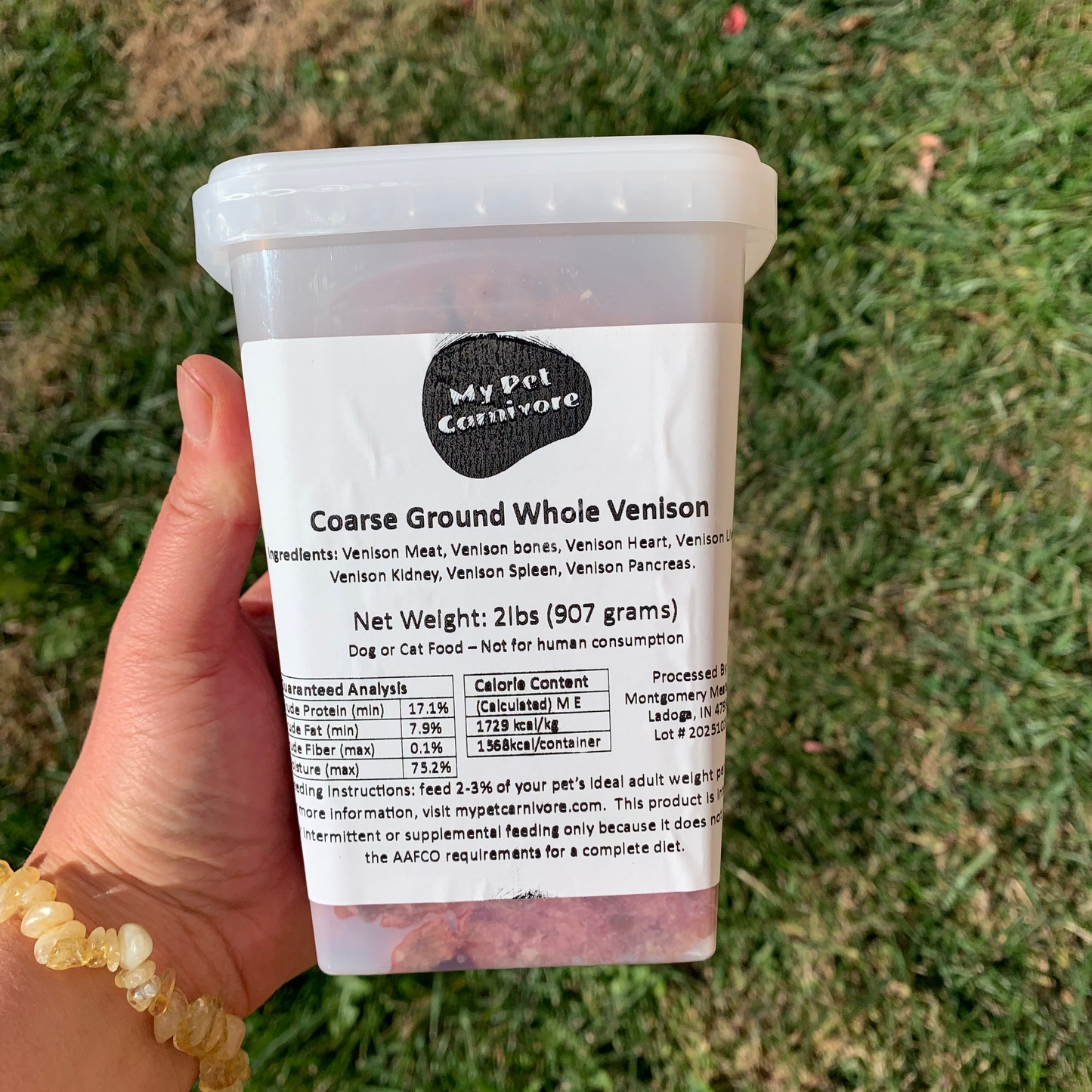 Coarse Ground Whole Venison-2 LB.