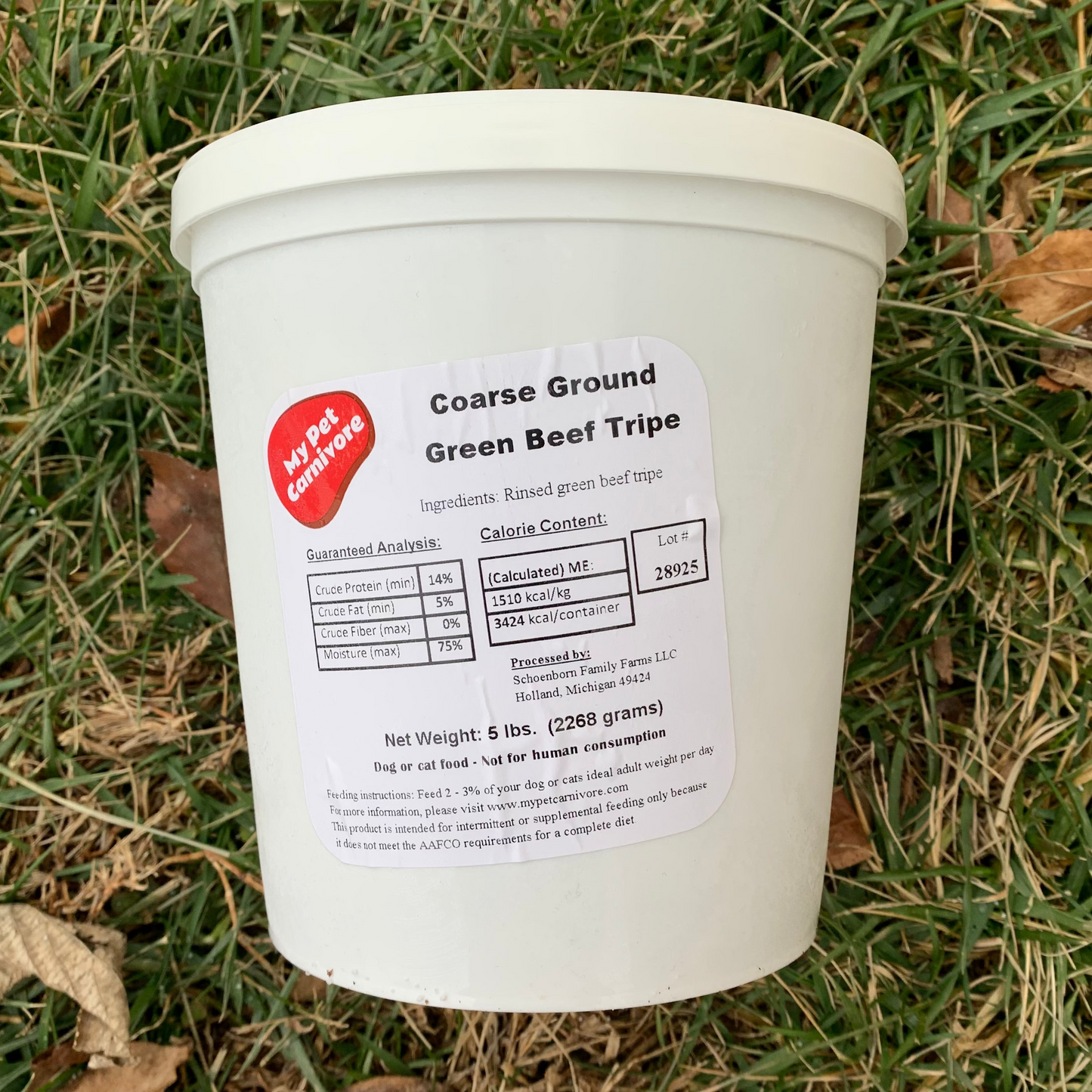 5 LB. Ground Green Beef Tripe