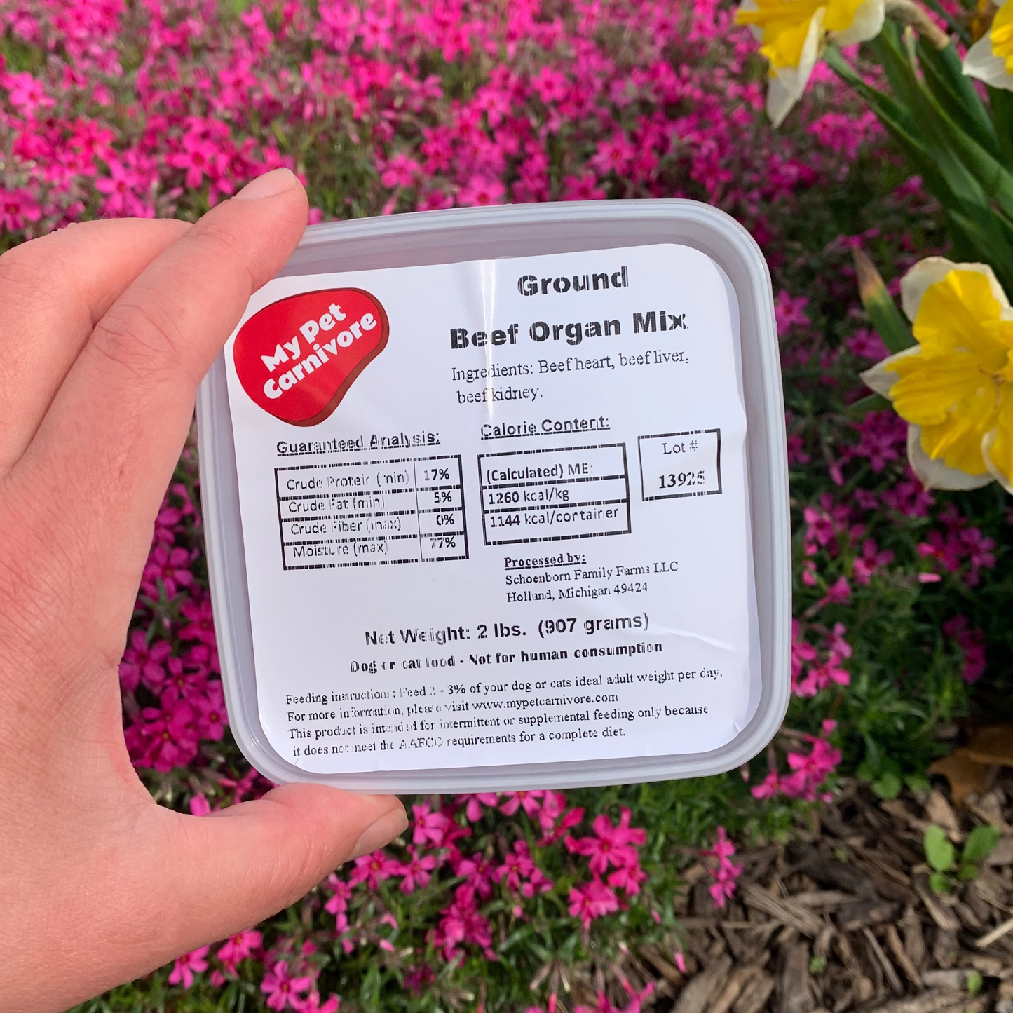 Ground Beef Organ Mix-2 LB.