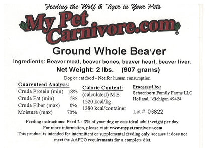 Coarse Ground Whole Beaver-2 LB.