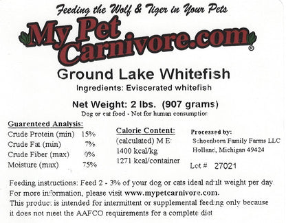 Ground Lake Whitefish-2 LB.