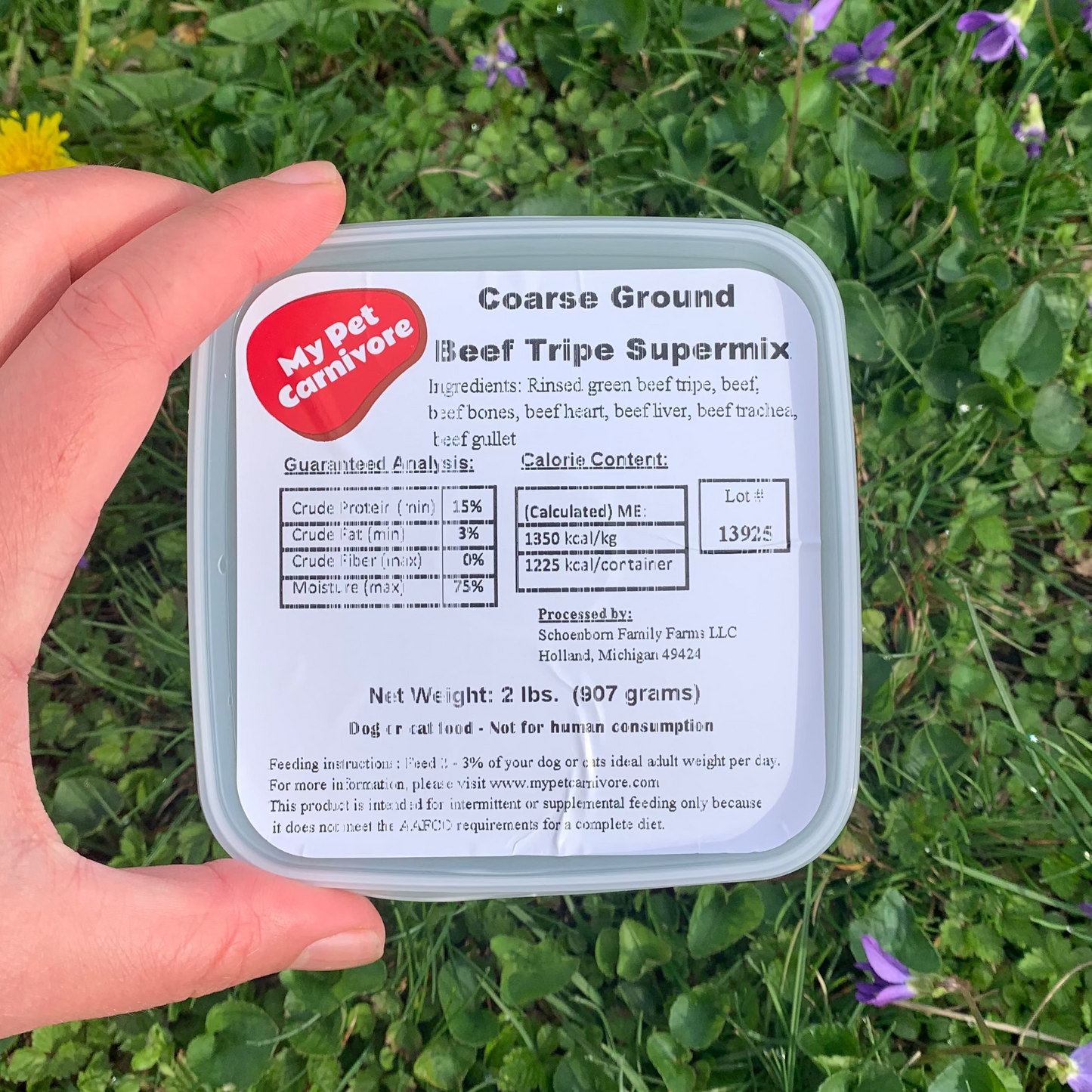 Coarse Ground Beef Tripe Supermix-2 LB.