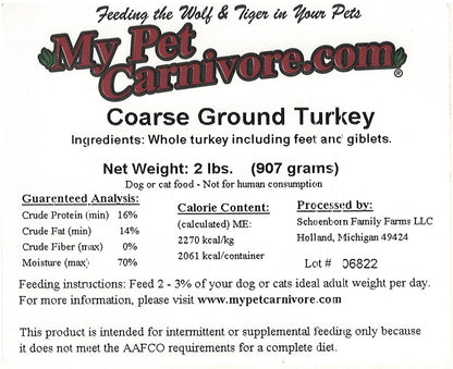 Coarse Ground Whole Turkey-2 LB.