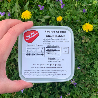 Coarse Ground Whole Rabbit-2 LB.