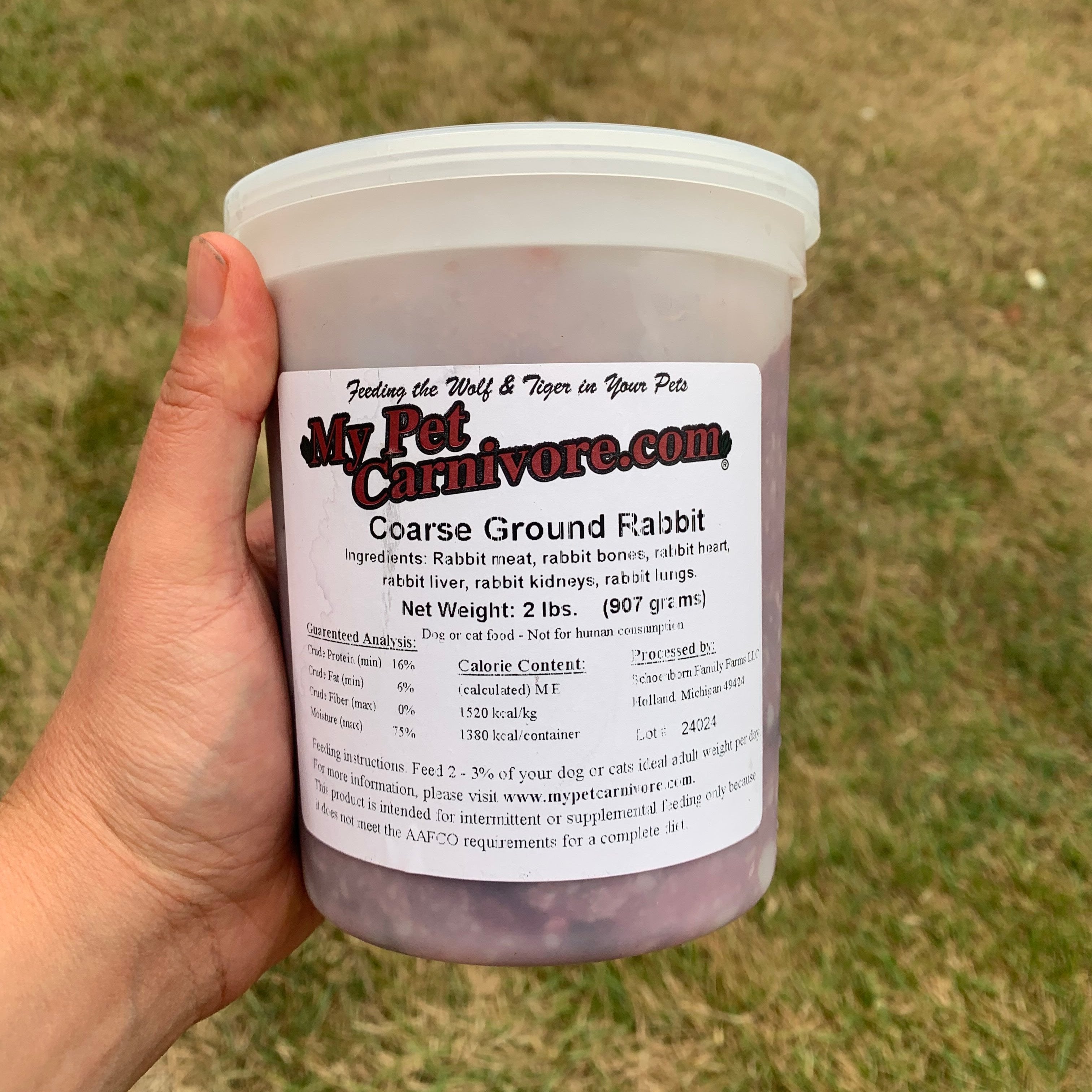 Coarse Ground Whole Rabbit-2 LB. – My Pet Carnivore