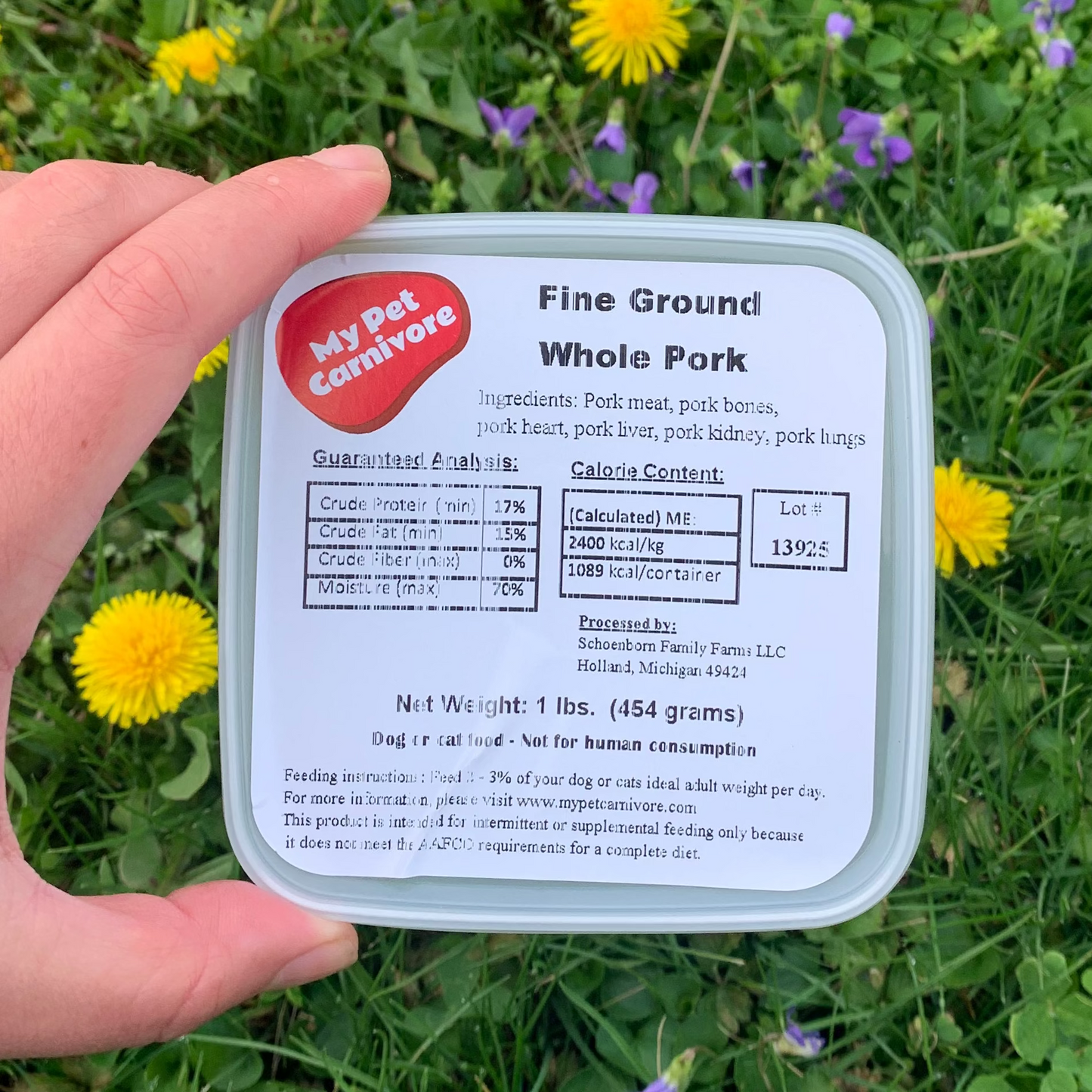Fine Ground Whole Pork-1 LB.