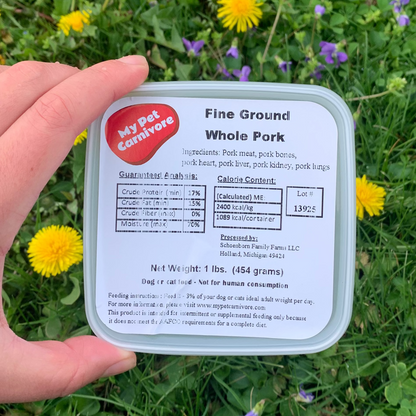Fine Ground Whole Pork-1 LB.