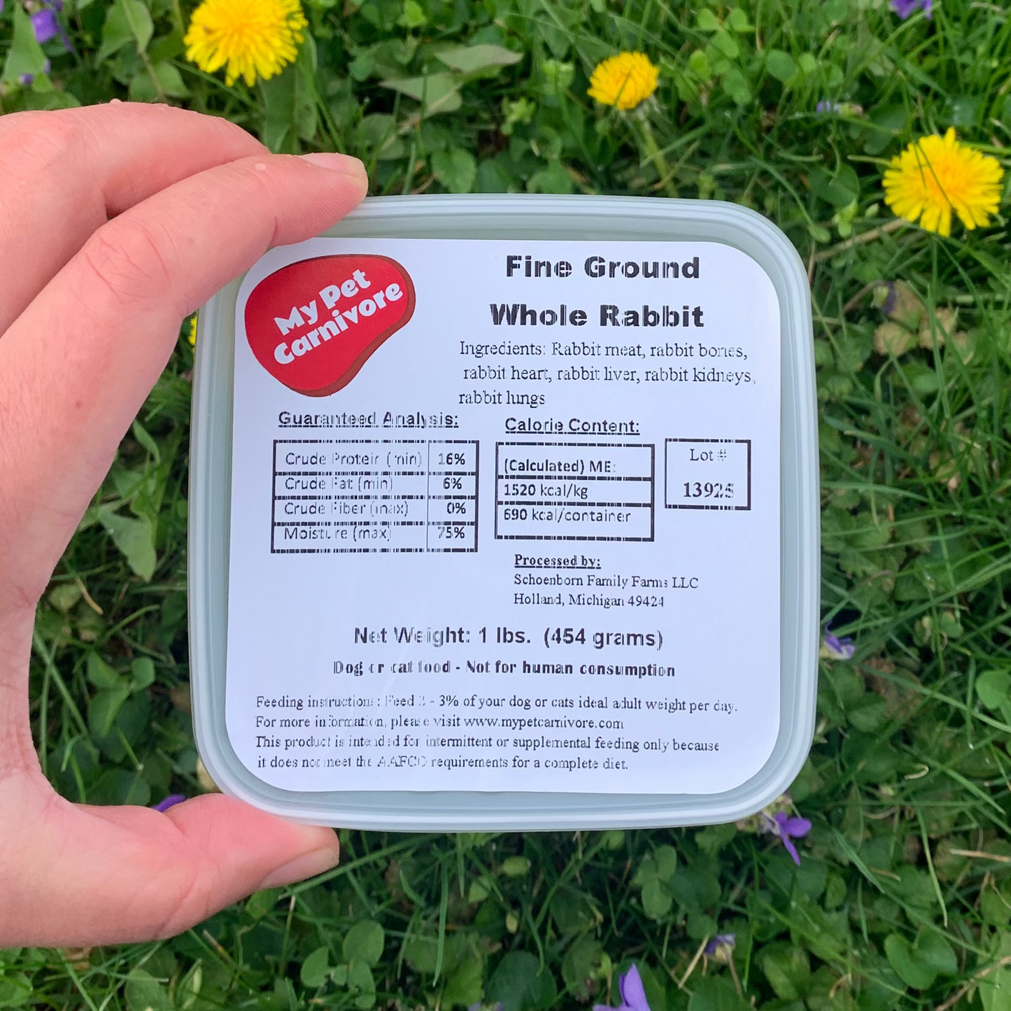Fine Ground Whole Rabbit-1 LB.