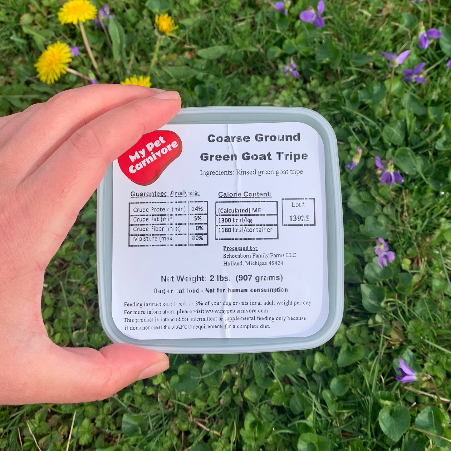 Ground Green Goat Tripe- 2 LB