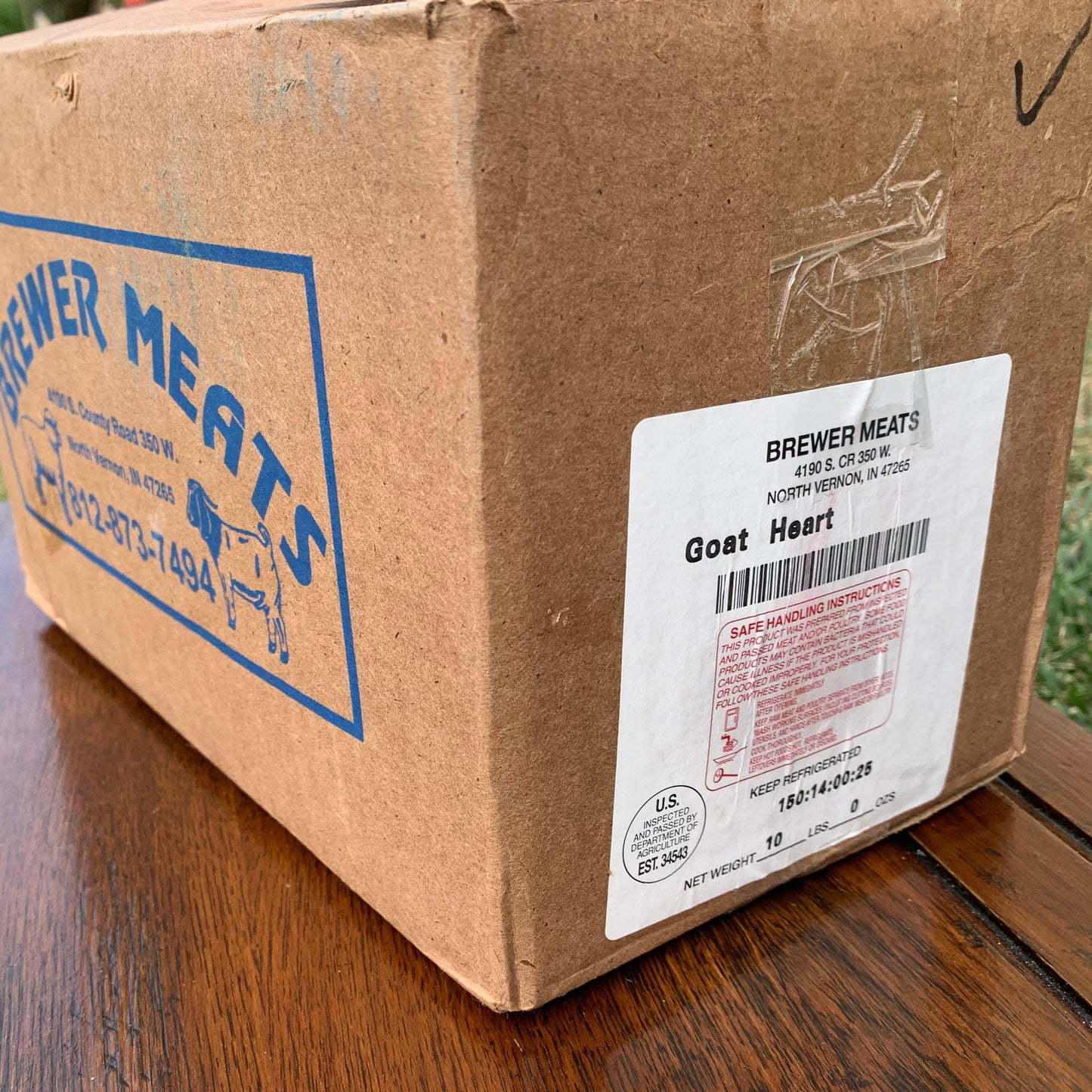 Bulk Goat Hearts -10 LB.