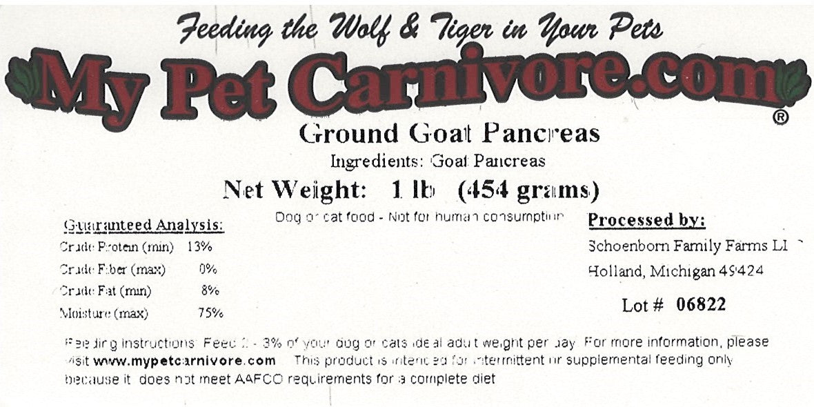 Ground Goat Pancreas-1 LB.