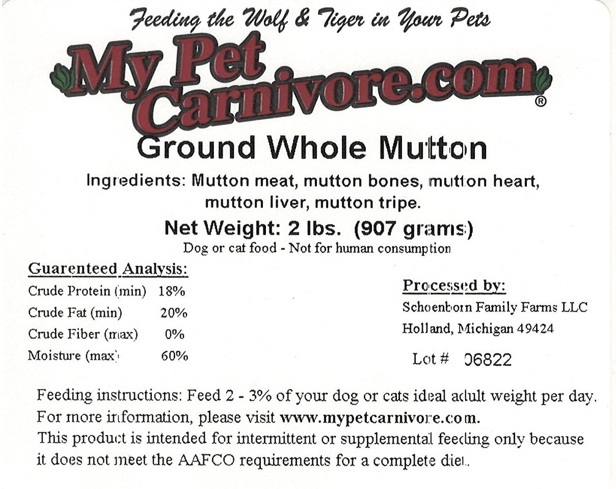 Coarse Ground Whole Mutton-2 LB.