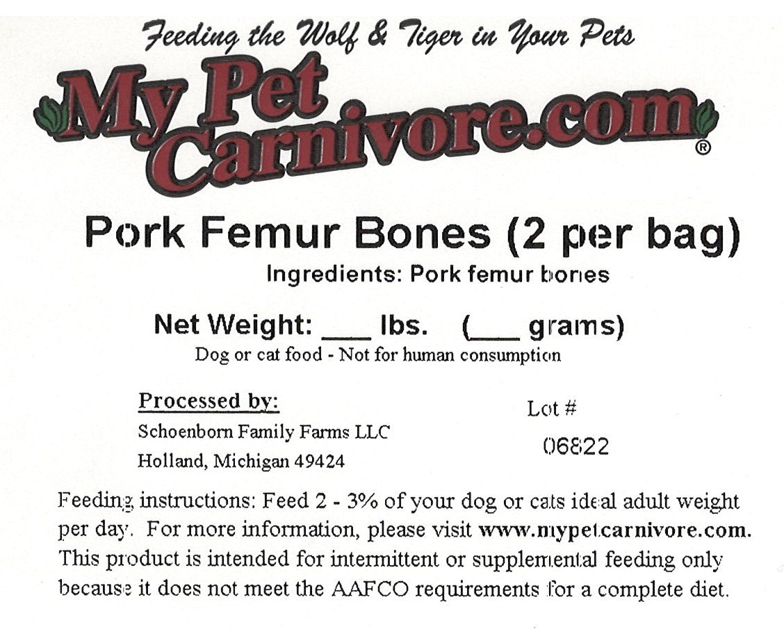 Pork Femur Bones-2 pack