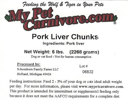 Pork Liver Chunks-5 LB.