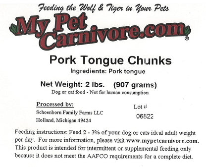 Pork Tongue Chunks-2 LB.