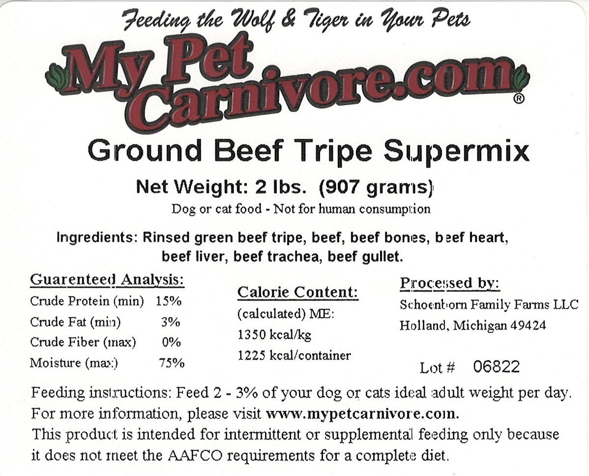 Ground Beef Tripe Supermix-2 LB.