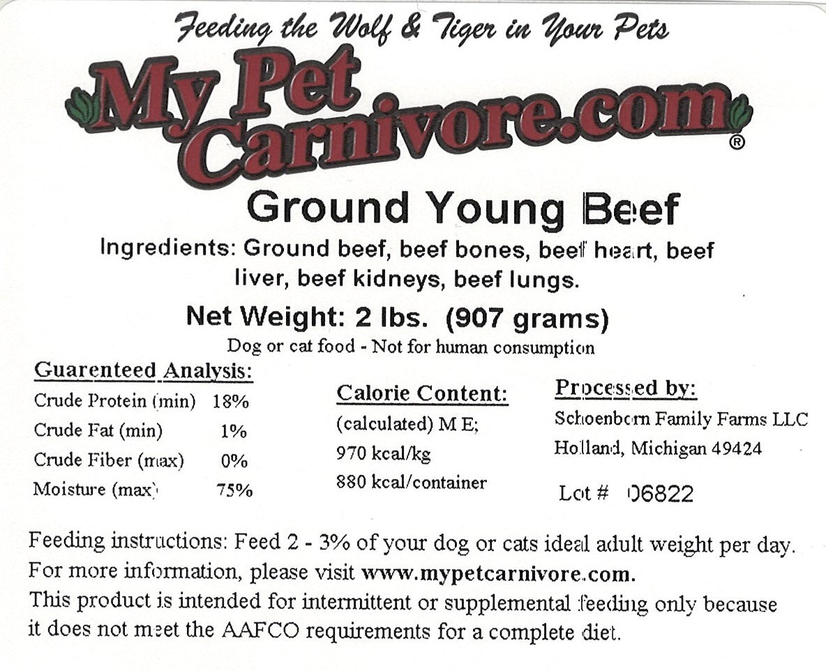 Coarse Ground Whole Young Beef-2 LB.